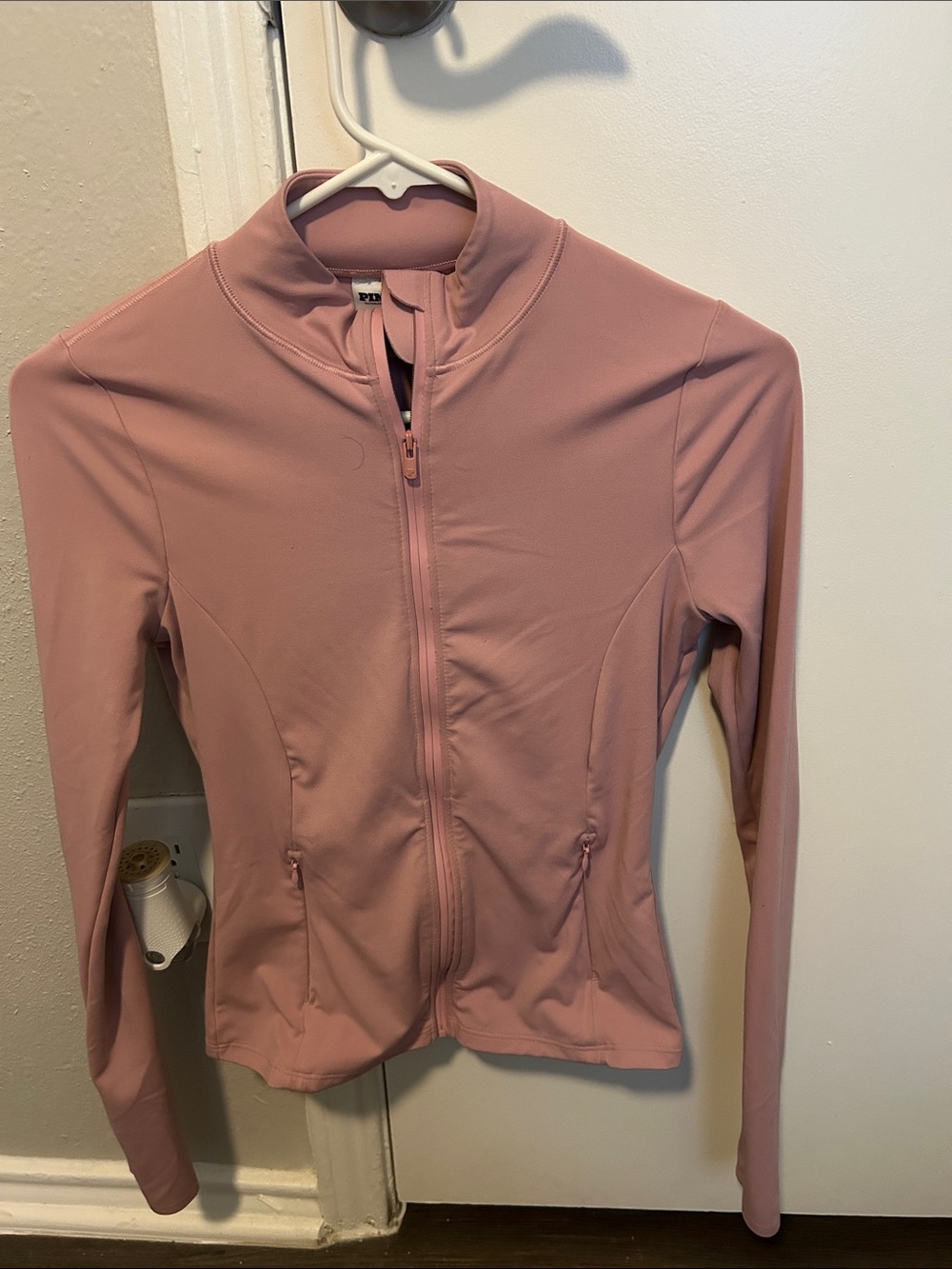 PINK Victoria's Secret Dusty Rose Zip-Up Active Jacket